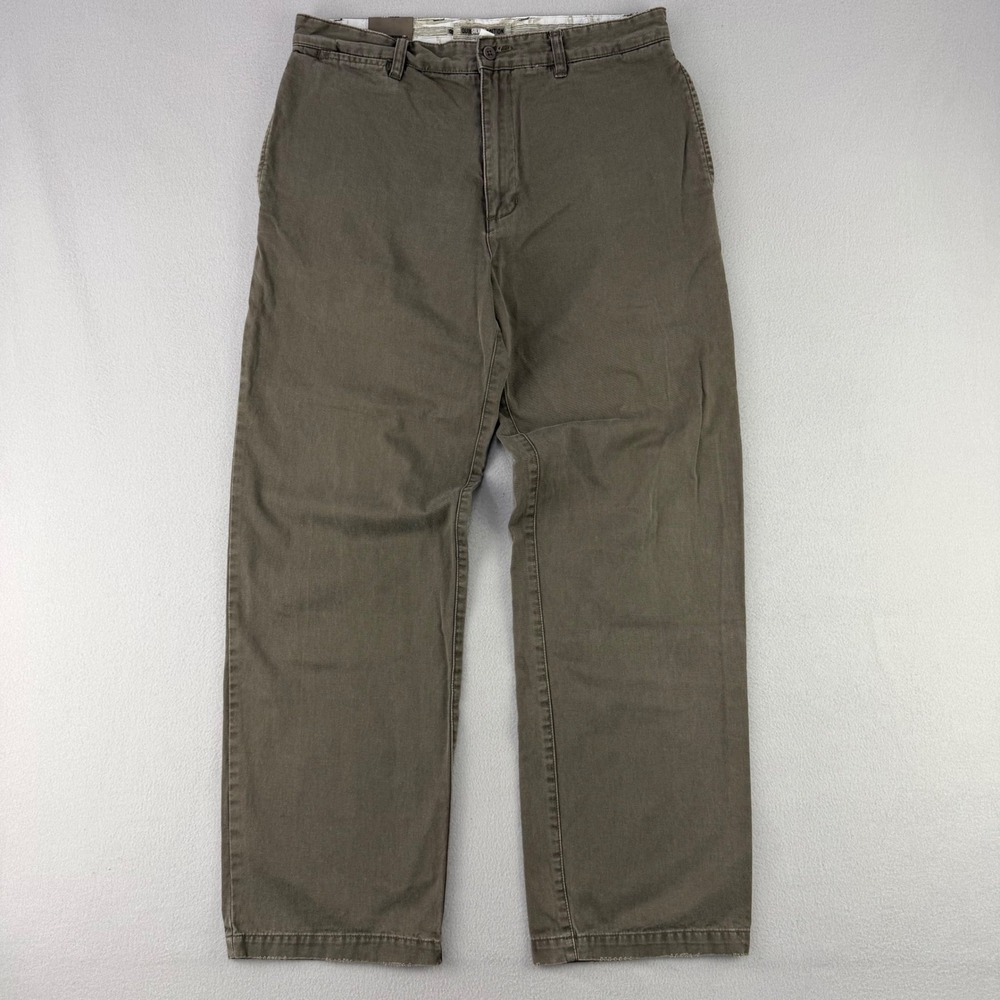 Vintage Quiksilver Chino Pants Mens 32 Brown Cotton Twill 5-Pocket Trousers Y2K